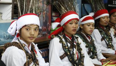 Bombo youths pose for photo