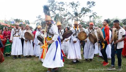 Shamans dance at Timal