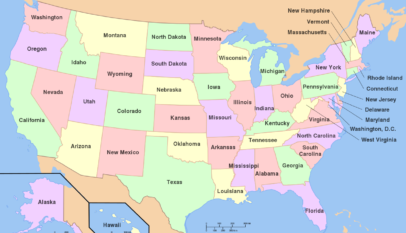 Map of the United States of America